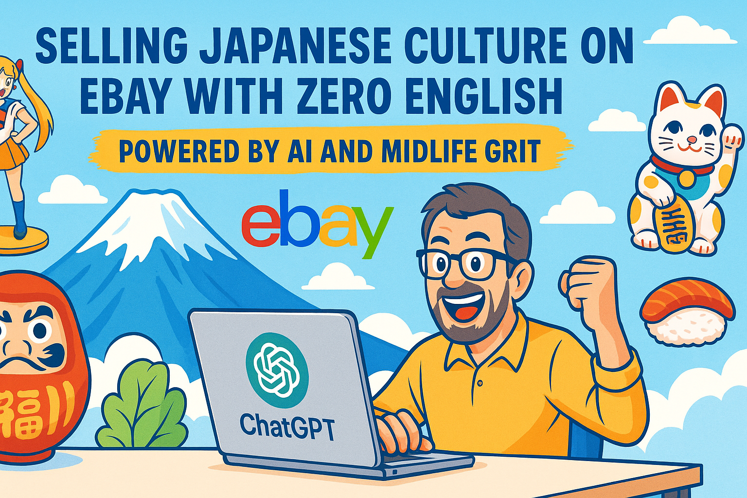 eBay輸出 × AI活用|英語力ゼロでも日本文化を売って稼ぐアラフィフ